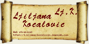 Ljiljana Kočalović vizit kartica